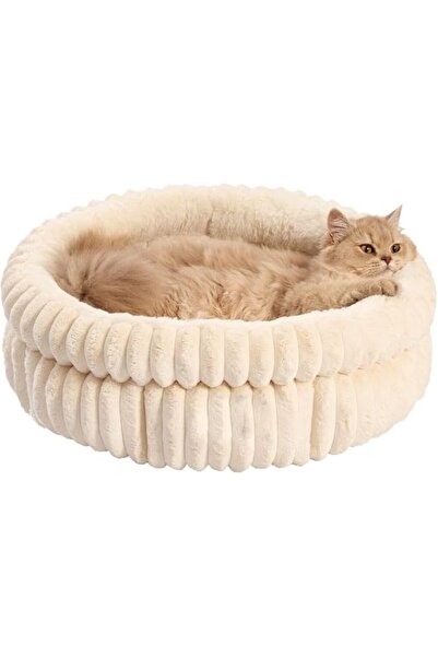 GENERAL Cat Bed for Indoor Use, Round Cat Bed for Small Cats, Soft Velvet Cat...