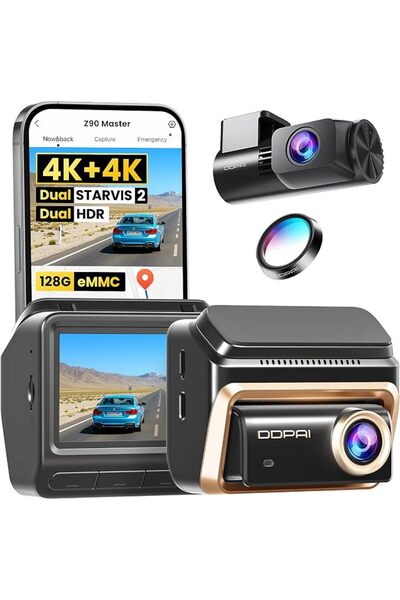 GENERAL كاميرا داش 4K + 4K، مزدوجة ستارفيس 2 IMX678 امامية وخلفية للسيارة، 12...