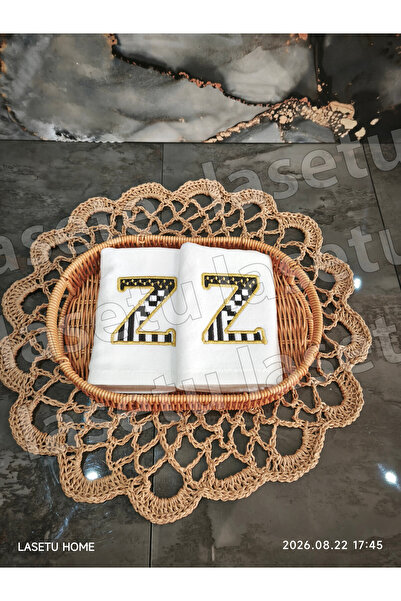 LASETU Checkered Z Letter Kitchen Towel Set of 2 (30X50)