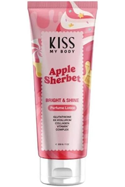 kiss my body لوشن الجسم برائحة سوربيت التفاح من برايت آند شاين - 200 مل