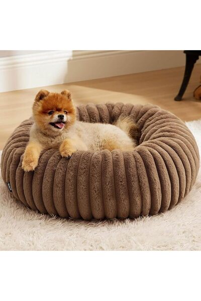 GENERAL Cat Bed for Indoor Cats - Small Dog Beds with Corduroy Fleece and Non...