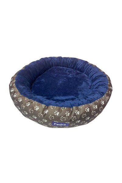Solplant Culcus pufos pentru caine/pisica, bleumarin, 67 cm