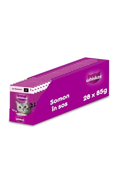 Whiskas wet cat food, Salmon in sauce, 28 x 85 g