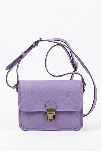 Vera Geantă de umăr din piele naturală pentru damă, model Crossbody compact c...