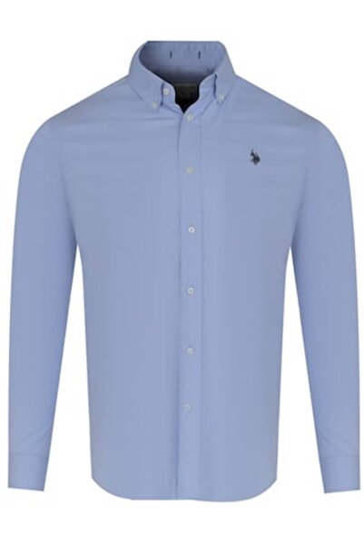 U.S. Polo Assn. Ανδρικό πουκάμισο, U.S. Polo Assn., βαμβακερό, μπλε, S INTL