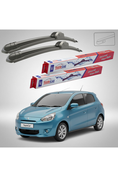TEAMCAR Чистачки Мицубиши Мираж, Спейс Стар 2012+ |   Преден комплект Flat – ...