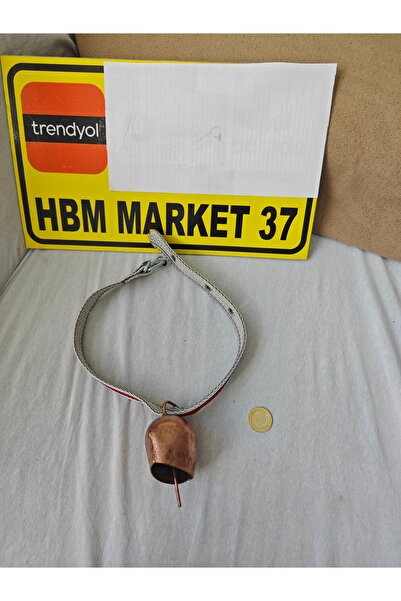 HBM MARKET 37 1 nunara kayışli koyun kuzu keçi çan bakır renk 4-5 cm civari