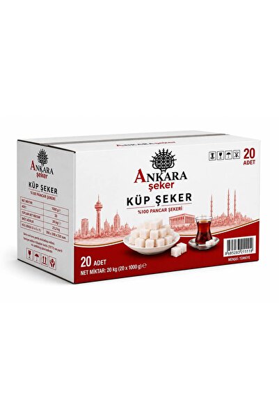 Ankara Şeker Küp Şeker 1000 gr 405'li - 20 Adet 1 Koli