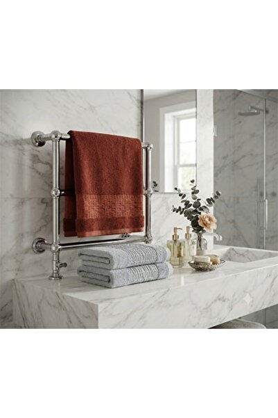 Şıkel Hamam Set Combed Cotton Imperial Tile - Medium Gray