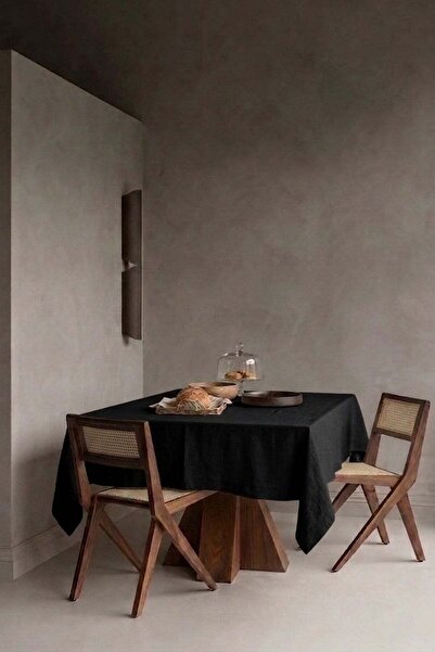 vivamaison Linen Cotton Tablecloth Washed Plain Woven