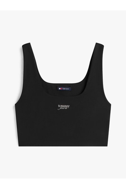 Tommy Jeans Th Dw0dw21564 Tjw Slım Crp Sılver Scrıpt Kadın Tshırt