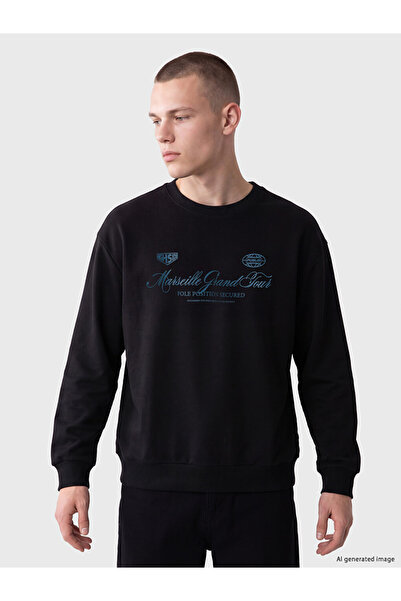LC Waikiki Lc Waikiki Crew Neck Marseille Printed Men's Sweatshirt