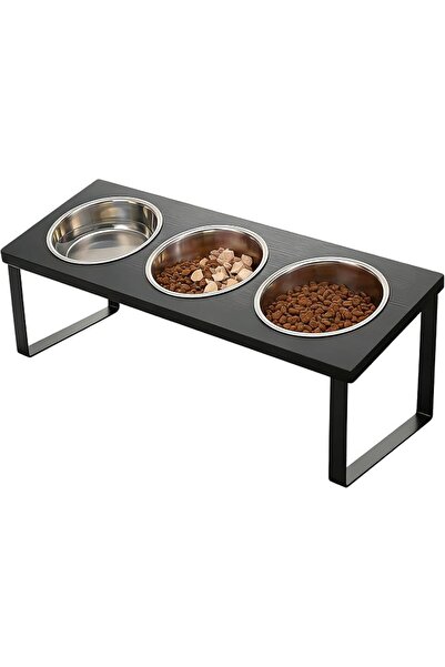 GENERAL Gizebven Stainless Steel and Wood Deep Dish Plate with Elevated Desig...