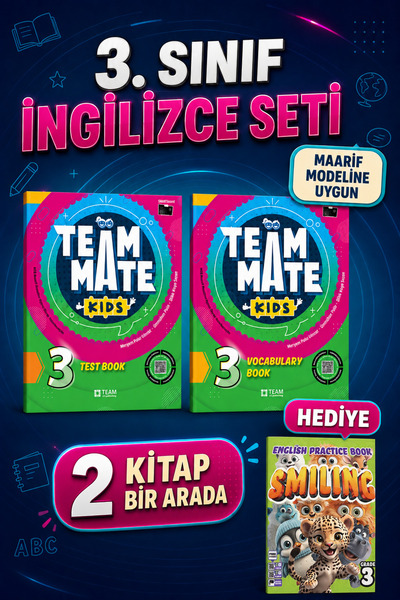 TEAM ELT PUBLISHING 3.Sınıf Team Mate Vocabulary Book + Test Book Set (Smılın...
