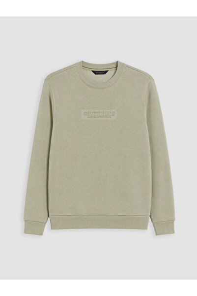 LC Waikiki Peak New Season Green Crew Neck Men's Thick Sweatshirt