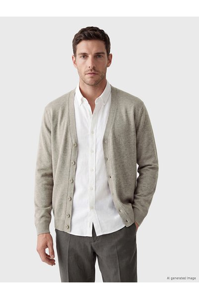 LC Waikiki I Standart Fit V Planting Men's Knitwear Cardigan from Freezen Store
