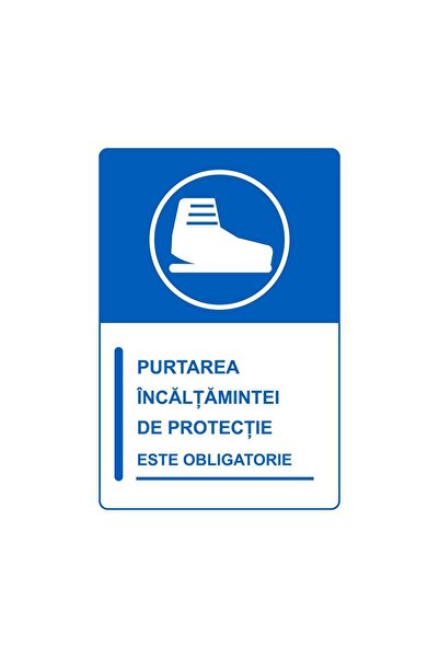 PAS Set 2 autocolante Purtarea încălțămintei de protecție este obligatorie, P...