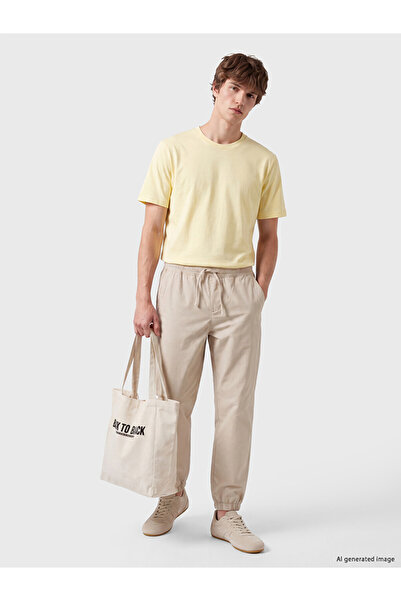 LC Waikiki Vizyon New Season Beige Regular Fit Poplin Men's Trousers