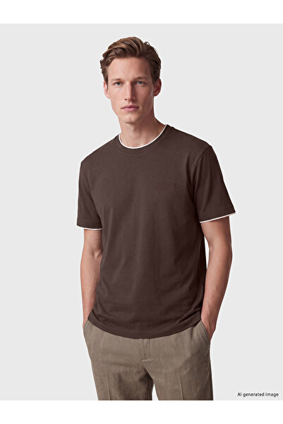 LC Waikiki Peak New Season Brown Crew Neck Men's T-Shirt
