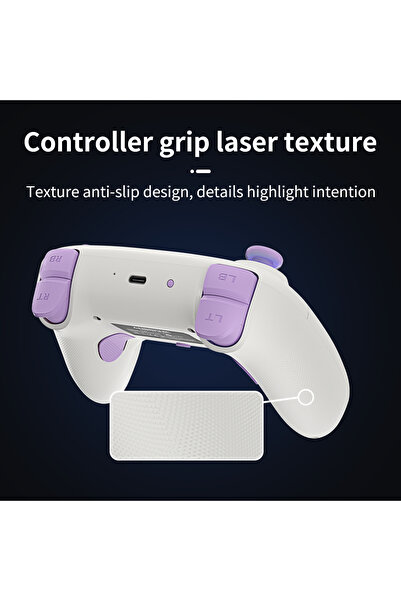 Gizala Kablosuz Oyun Kontrolcüsü Gamepad Hall Effect Triggers Joystick Controller Switch 2 / Switch/ PC/Steam/Android/IOS beyaz