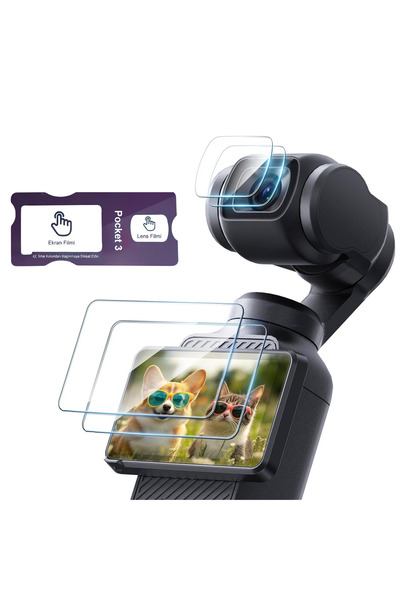 Coverzone DJI Osmo Pocket 3/4 Temperli Ekran Koruyucu 9H Sertlik, AR Yansıma ...