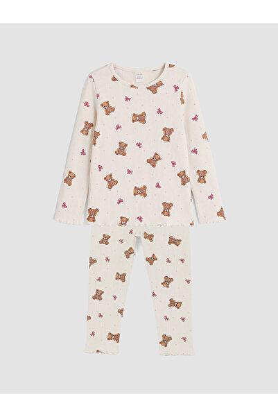 LC Waikiki Crew neck girls' pajama set