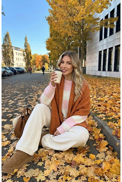 LAGRANZE Velvet Women's Casual Knitted Shawl