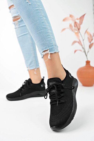 Papuçsepeti Papuç sepeti 062 knit comfortable lightweight women's casual snea...