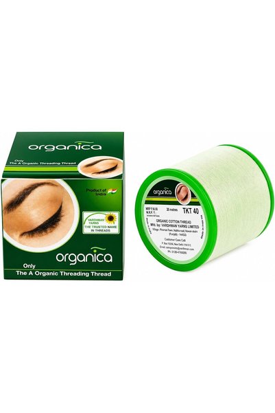 Organica Organic Cotton Eyebrow Threading Thread, 2 x 300 m