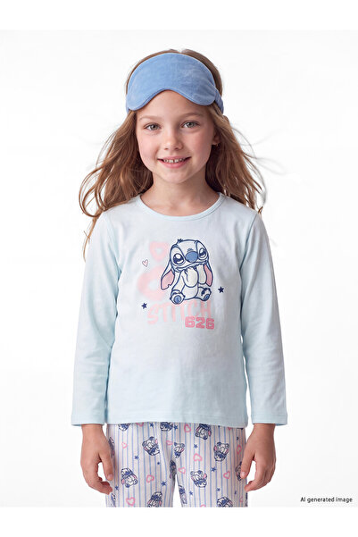 LC Waikiki Lilo & Stitch Printed Girls' Pajama Set