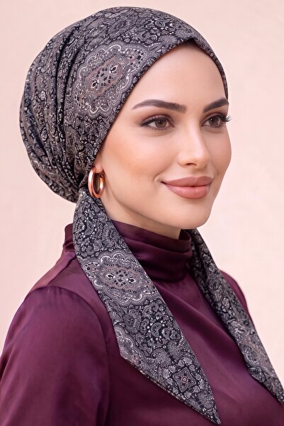 hadiora Ethnic Patterned Practical Scarf Bonnet