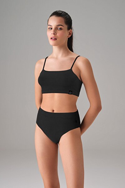 Doreanse Women's Ribbed Sports Bra 5554 - Black