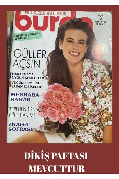 Kişisel Yayınlar BURDA MODEN DİKİŞ DERGİ 1992 MART PAFTASI MEVCUTTUR İKİNCİEL