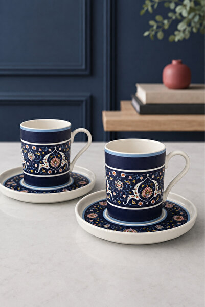 tabakevi Tabak Evi Porcelain Matis Coffee Cup Set 90Cc 4 Pieces for 2 People
