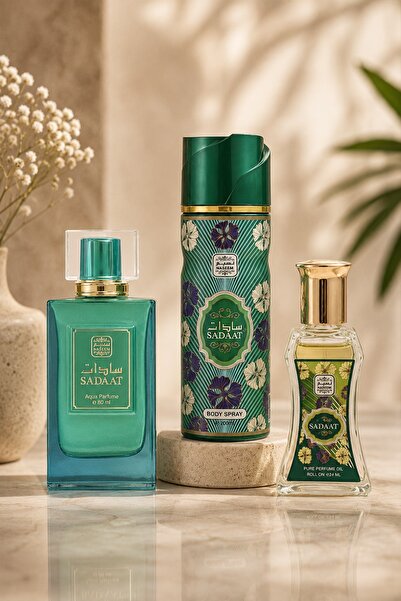 Naseem Sadaat Unisex Fragrance Combo | EDP 80ml + Body Spray 200ml + Roll-On ...