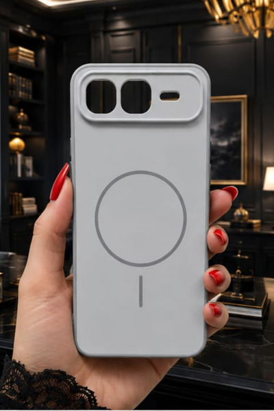 CaseTechnoo İnfinix Smart 10 Plus Uyumlu MagSafe Görünümlü Soft BTU Silikon K...