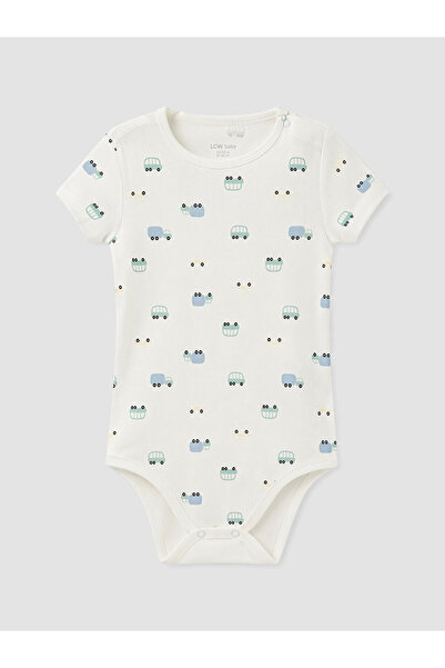 LC Waikiki Short Sleeve Printed Baby Boy Bodysuit