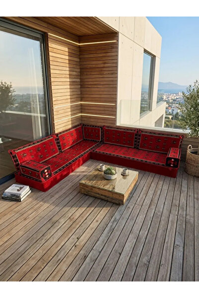 BAKIRÖZÜ HOME Şark Köşesi Takımı Yemen Modeli 9 Parça (20 CM MİNDER KALINLIĞI)