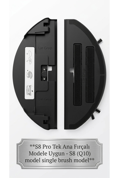 LİN GRUP Roborock S8 Pro (Q10) Tek Ana Fırçalı Modele Uygun Mop Tutucu Braket Mop Tablası