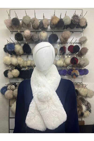A&C Kürk Ponpon Scarf