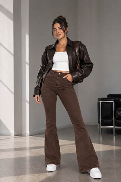 bb butik basic High Waist Spanish Flare Pants Dm3535