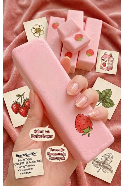 vittuc Çilek Butter Squishy Yeni Seri Sukuşi Strawberry Butter Stres Oyuncağı...
