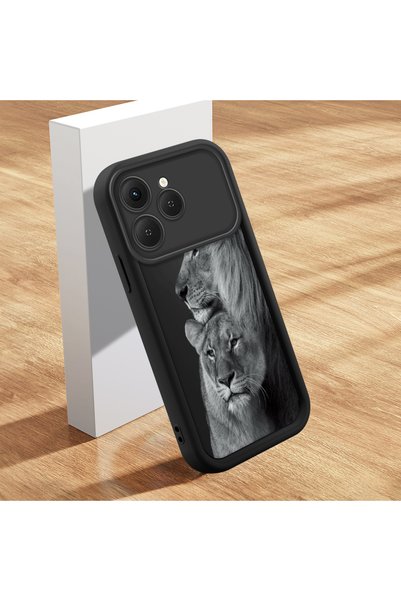CHICASELUX حافظة سيليكون مطبوعة بتصميم Aslan Double Portrait متوافقة مع Tecno...