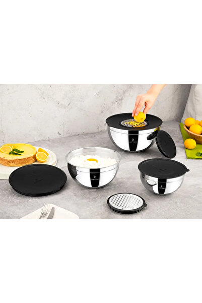 Sofram 9 Parça Karıştırma & Saklama Kabı Set - 2 Parça Rendeli