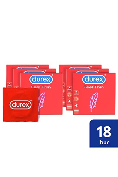 Durex Prezervative subțiri Feel Thin, 5+1 bucăți
