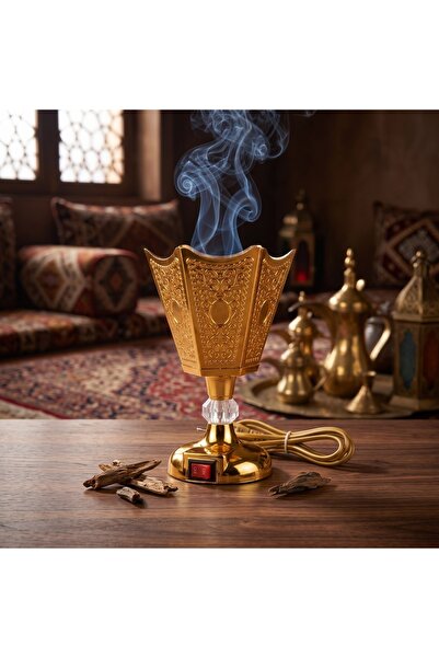 Primo Plus مبخرة كهربائية فاخرة بتصميم شرقي ملكي - آمنة وسريعة وبدون فحم؛ مثا...