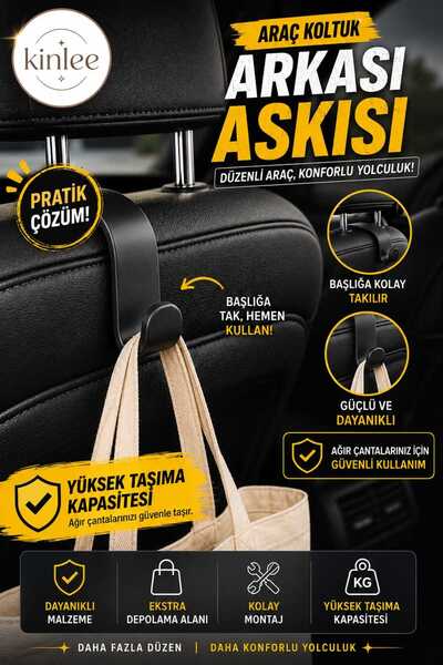 Araç Koltuk Arkası Askısı Çanta Askılığı – Oto Koltuk Başlığı Askı Aparatı – Pratik ve Dayanıklı