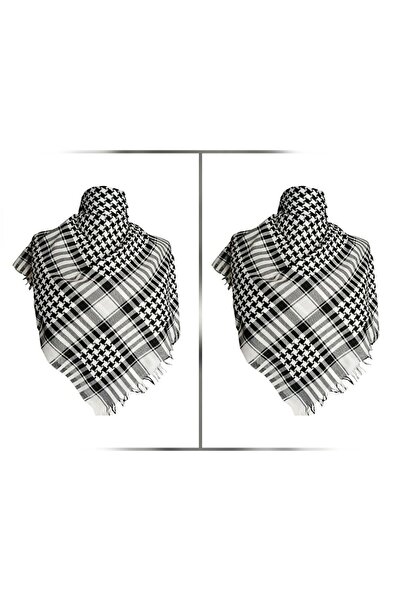 İSTANBULSTYLEMODA Cotton Puffy Bag Kefiye Shawl