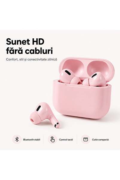 iTin Casti wireless TWS in-ear, Bluetooth, reducere zgomot, control tactil, c...