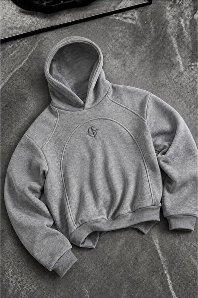 SALIENDO Nakışlı Gazi Dikişli Oversize Sweatshirt